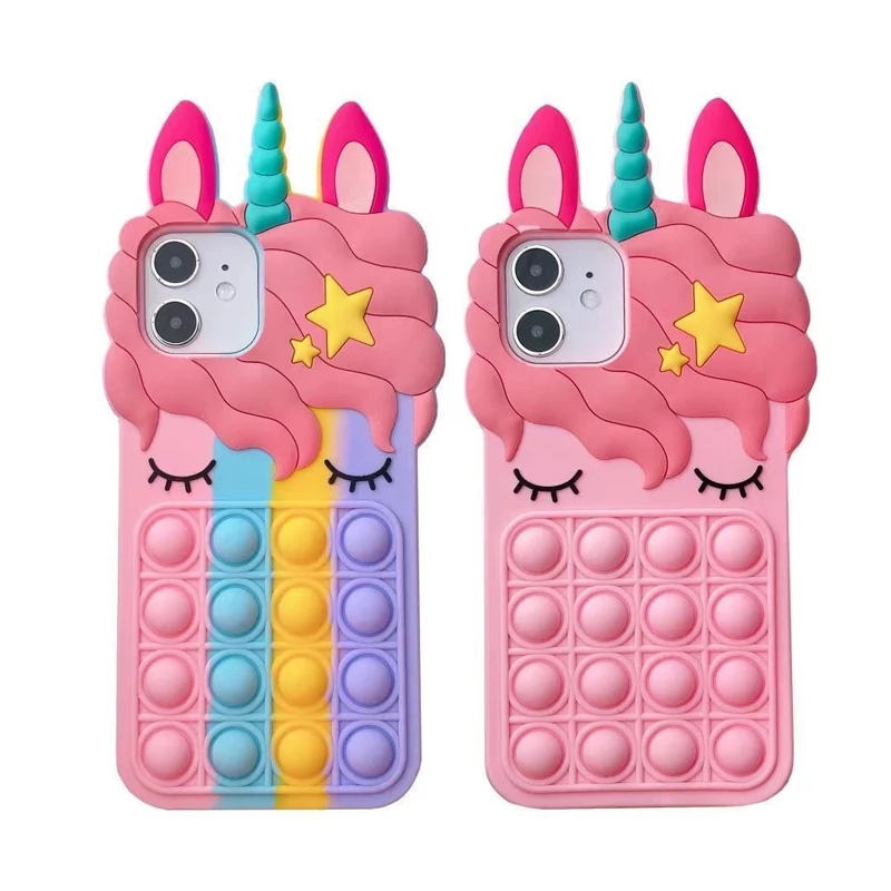 

Amazon Best Selling for iphone case pops it funncy phone case cute silicone case for iphone 12