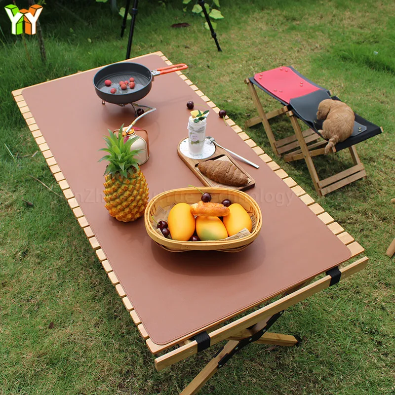 

Stock Camping & hiking Table Mat Non-slip Leather Camping Accessories Desk Mat Picnic BBQ Mat Blanket Pad