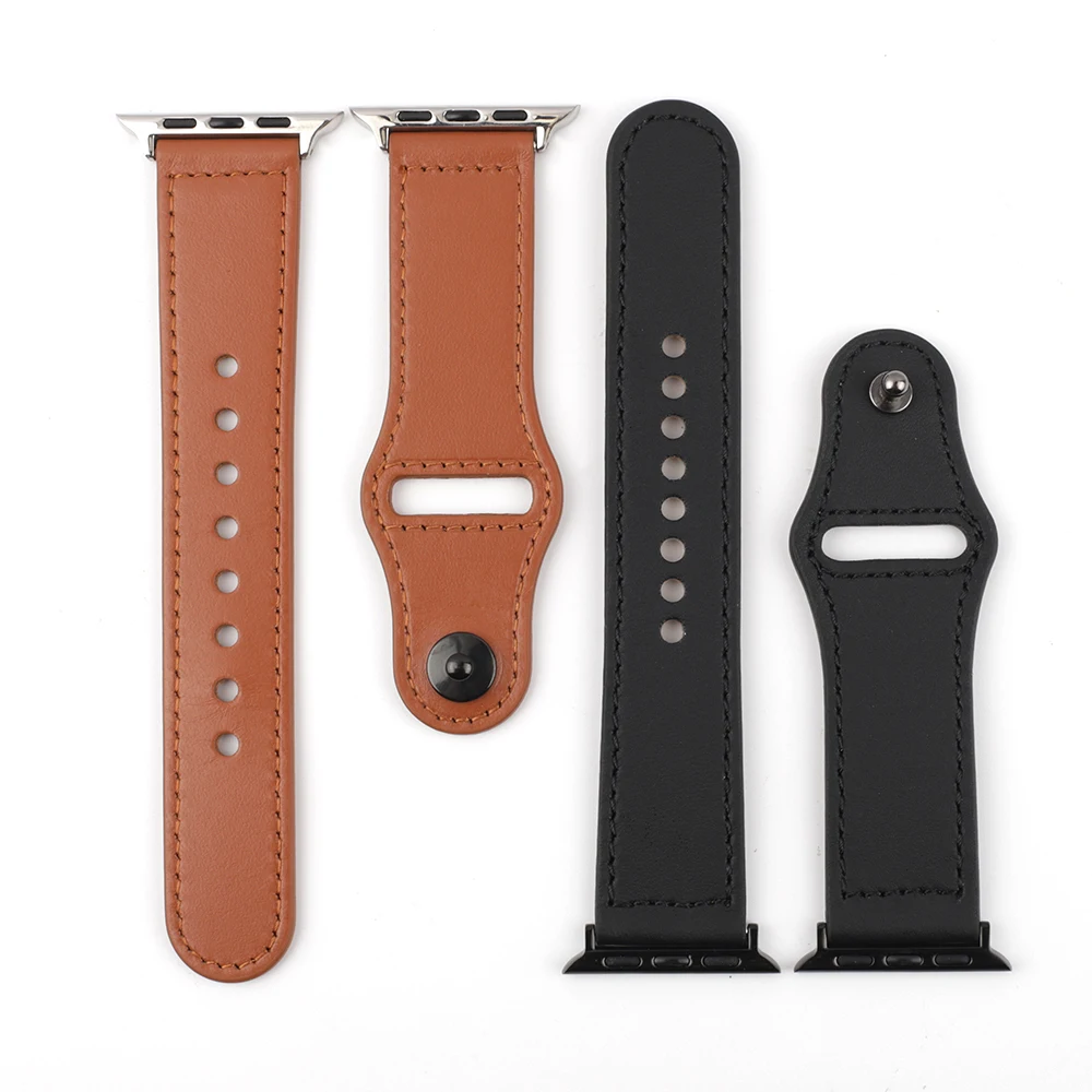 

Genuine leather loop strap for apple watch band 42mm 44mm 3/2/1 correa replacement bracelet for iWatch