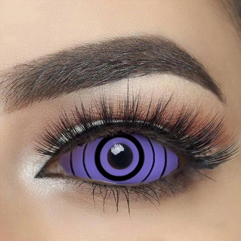 Fresh lady full eye halloween color contacts sclera rinnegan contact lens.