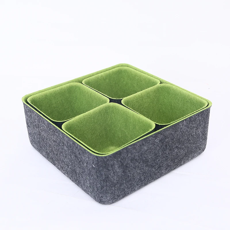 

Five-Piece Set Felt Storage Box Living Room Desktop Square Felt Storage Box