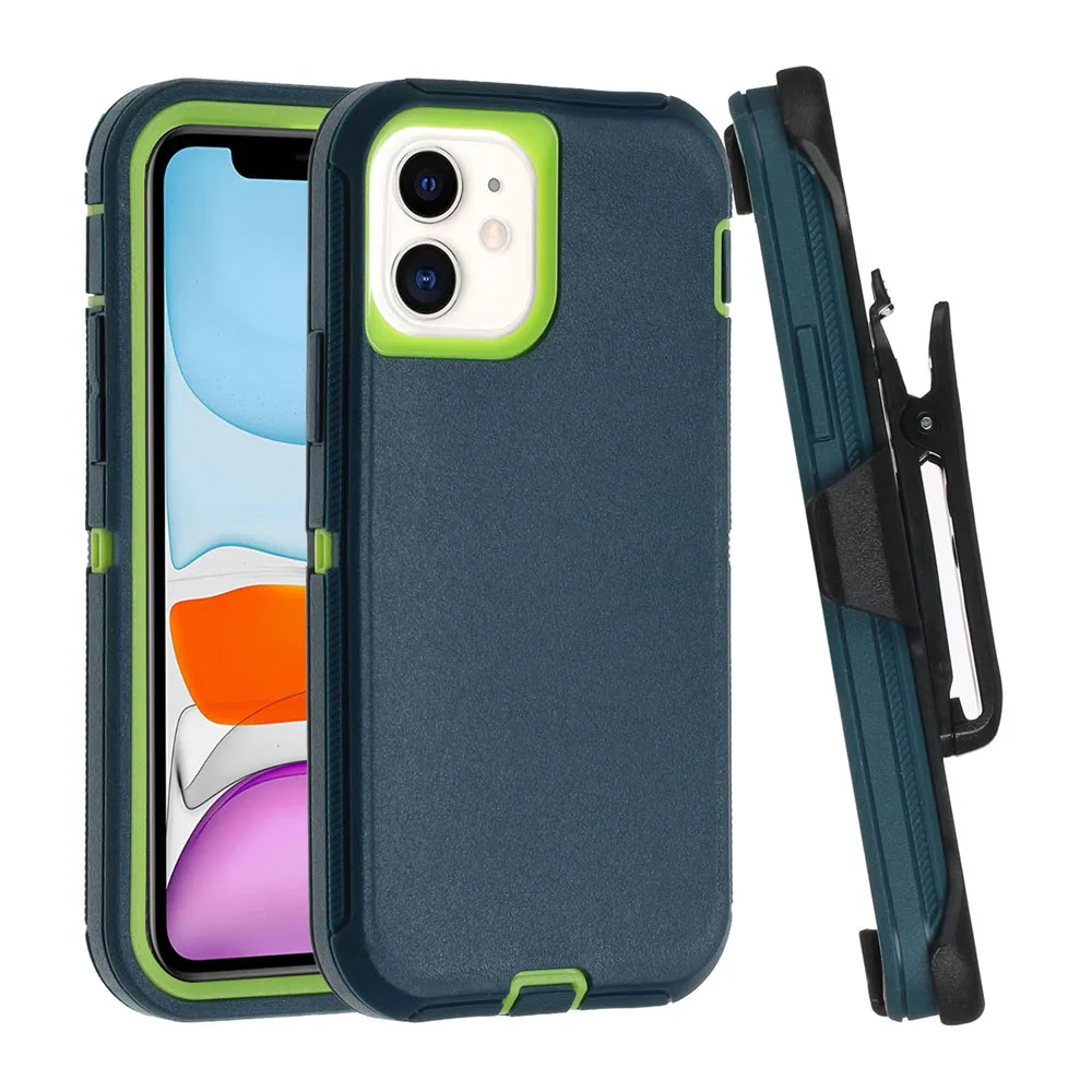 

3 in 1 heavy duty shockproof full body rugged tpu pc robot outter box phone case for iphone 11 12 13 pro max