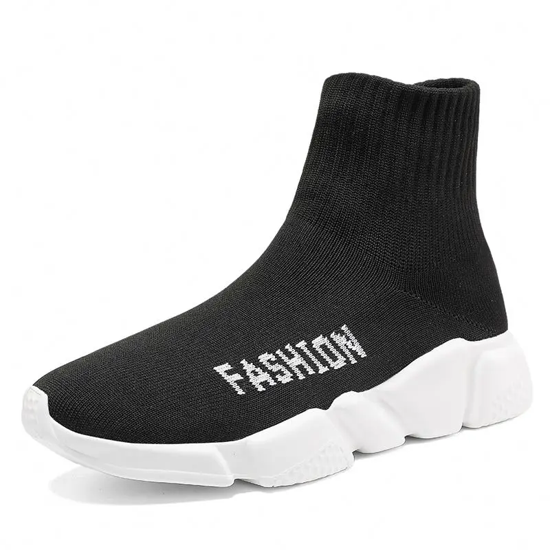 

Top quality speed runner knit sock shoes original trainer high ankle couple casual sports shoes
