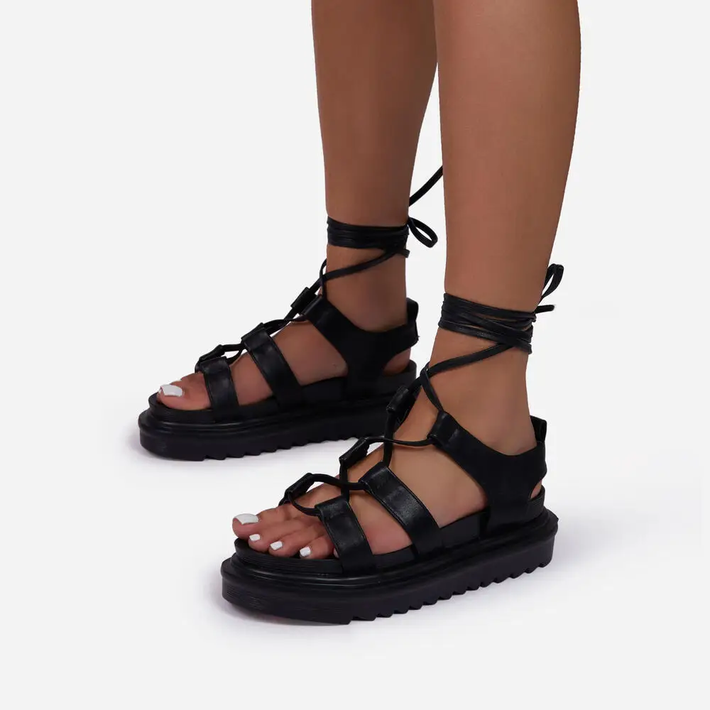 

BUSY GIRL LQ1028 New shoes 2021 women summer trendy strapped sandals women 2021 sandals, Black/brown/snake print
