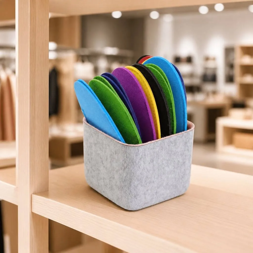 Colorful felt eyewear pouch storage