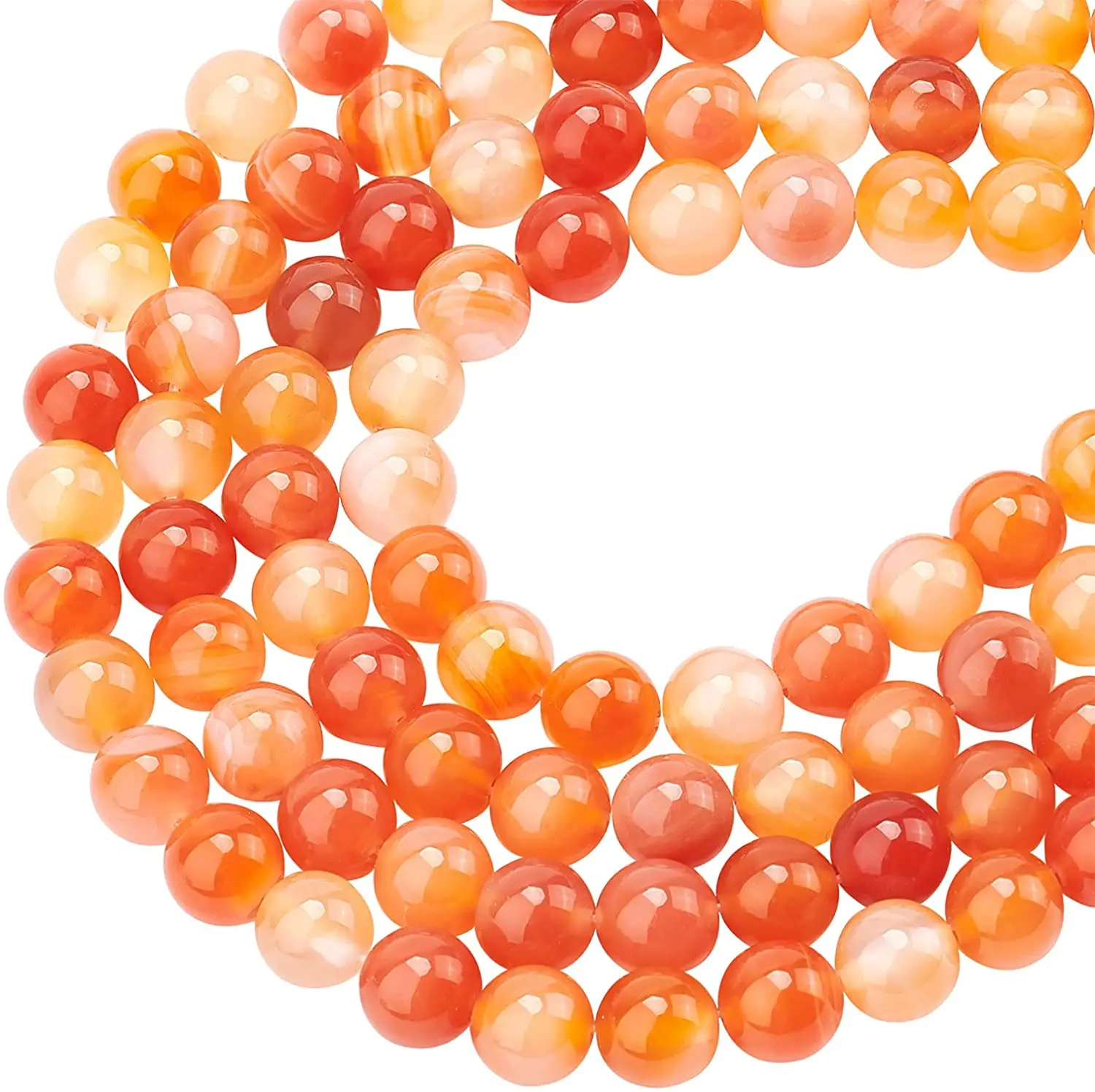 

Wholesale Natural Carnelian Beads 4/6/8/10/12mm Natural Stone Loose Round Red Agate Beads Carnelian, Red as picture