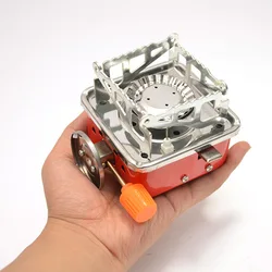 Outdoor mini square stove portable folding picnic stove self-driving fishing stove