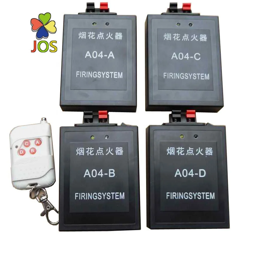 

4channel 4cue blasting balloon wireless remote control machine, Black