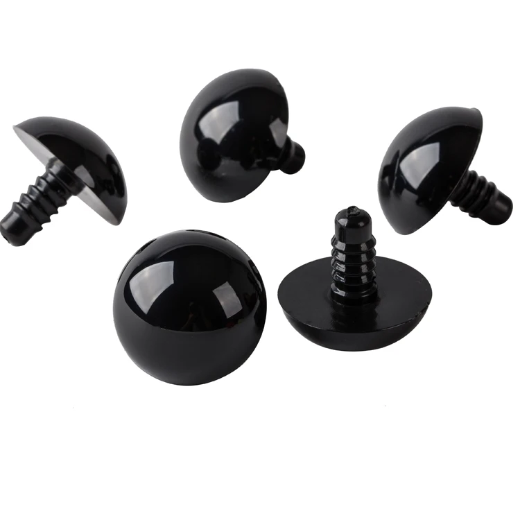 

Shiny Black Plastic Eyes and Noses for Puppy Dolls, Red black pink grey brown or customized