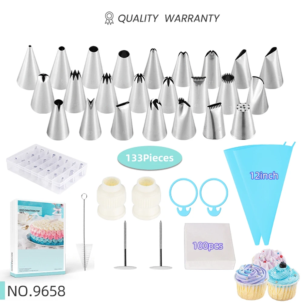 

Cake Decorating Supplies Kit Baking and Piping Set Butter Decorating Baking Tool Cake Nozzle