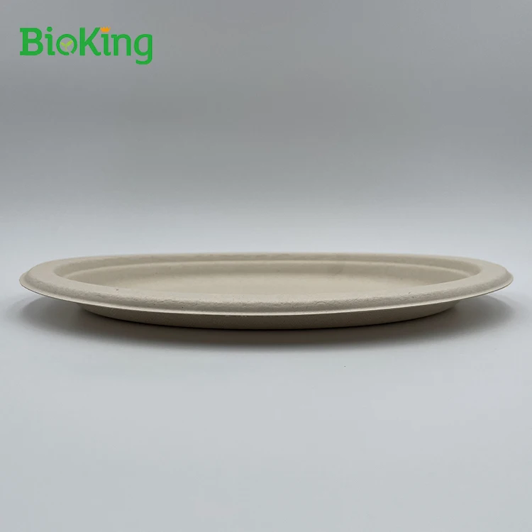 

Fashion sushi sugarcane bagasse plates Sugarcane 3 compartment square restaurant for food Square Plate Bagasse oval dinner plate, Bleached;unbleached