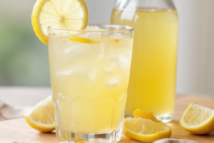 fresh ginger and lemon drink ingredients in glass jar