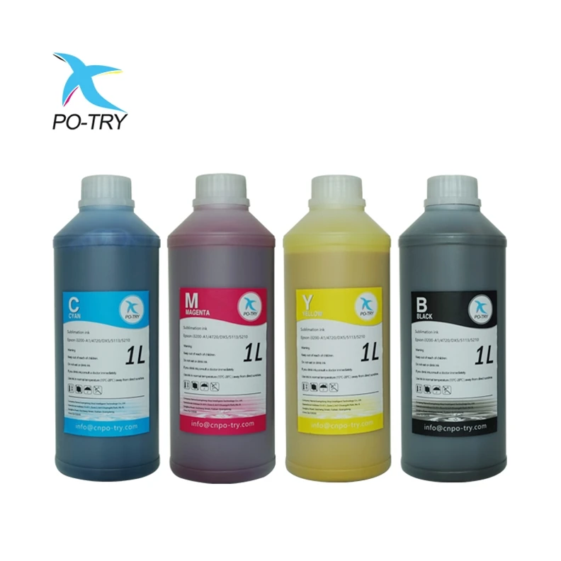 

Sublimation heat transfer printer ink i3200/5113 DX5 printhead Ink CMYK 4 color digital textile printer