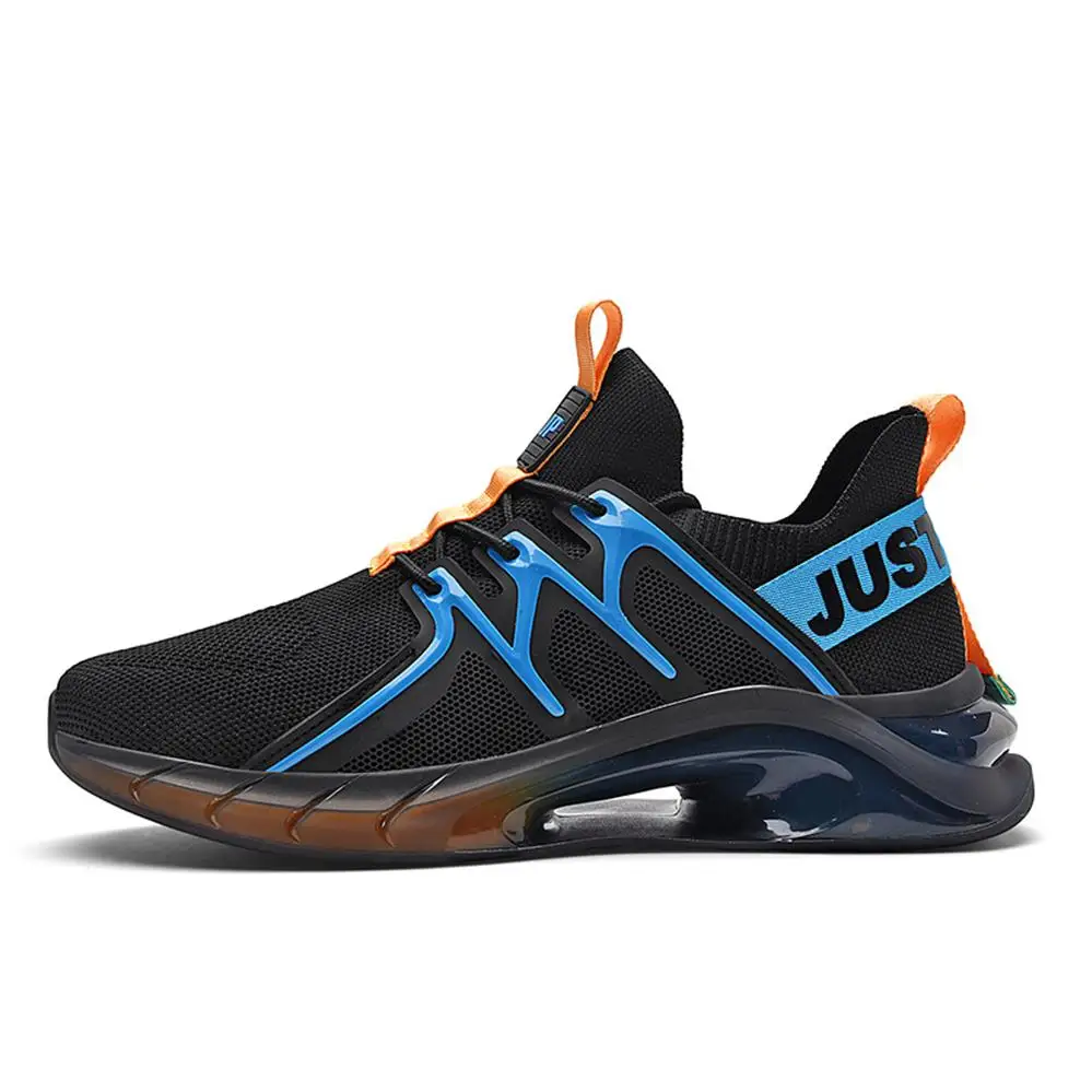 

2021 New Style Fashion Plus Size Men Sport Walking Style Shoes Fly Knitted Shock Absorption Casual Shoes For Men