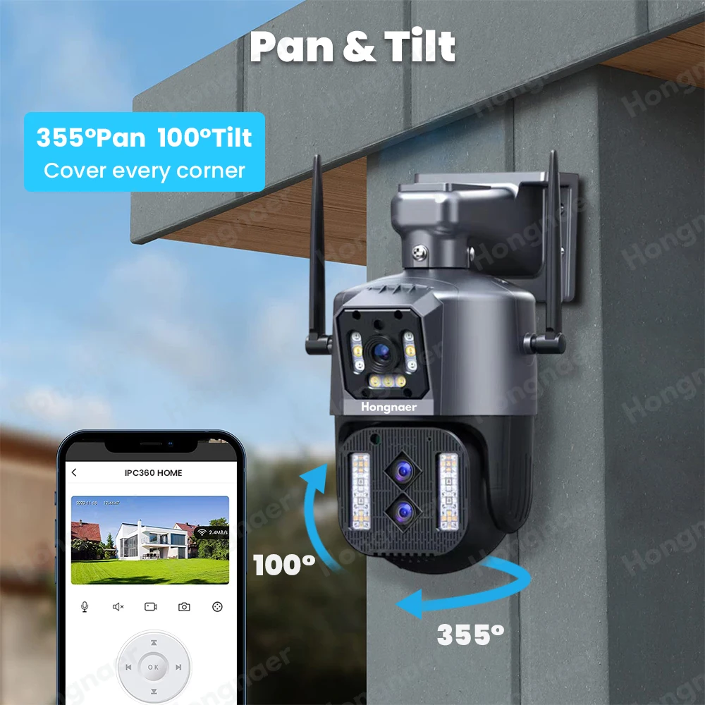 

Wifi Outdoor 10X Optical Zoom Surveillance Cctv Security 8mp Camera System Ip Network Ptz Dual Lens Network Auto Tracking Camera