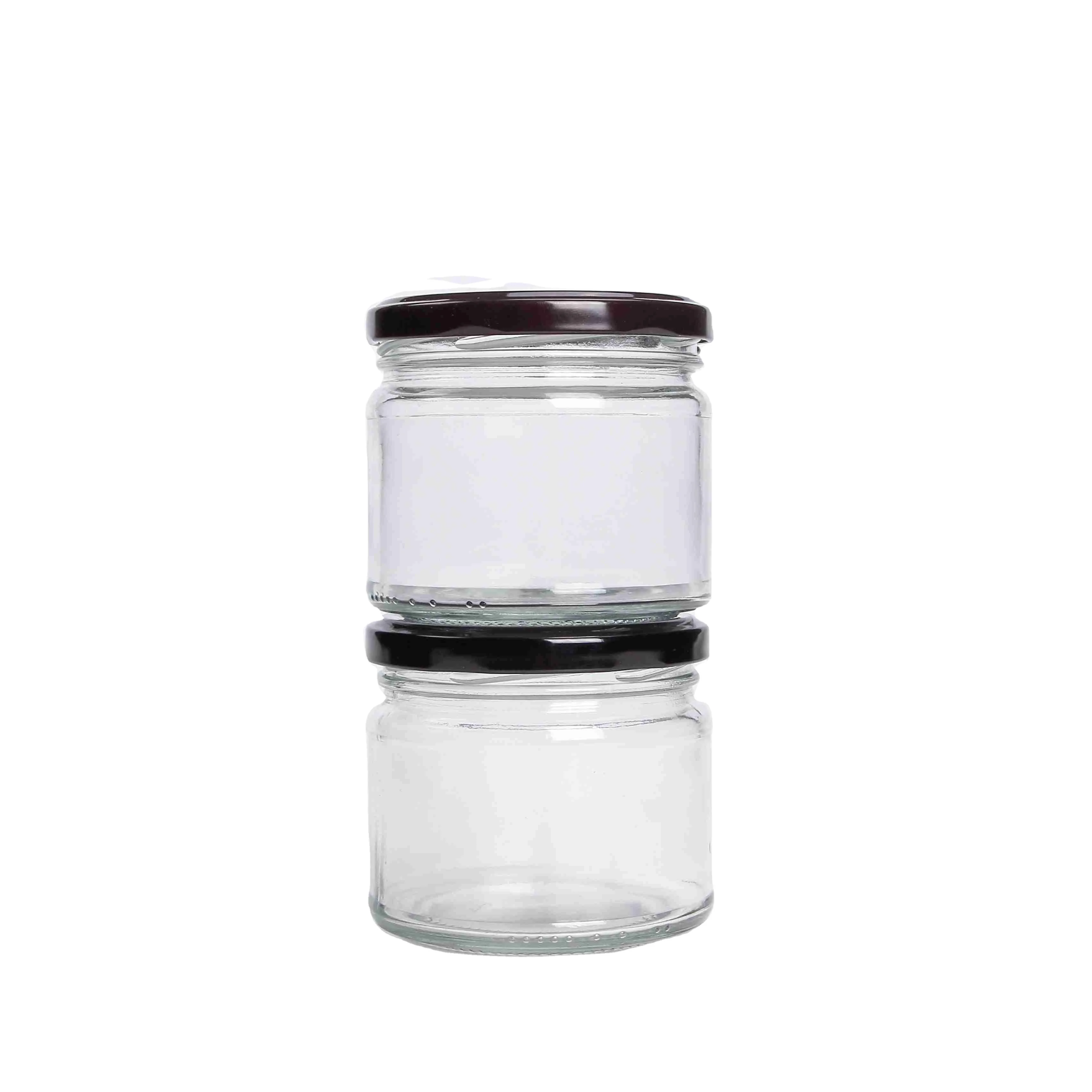 

300ml Cheap Glass Jar Packaging from Glass Factory Wholesale empty round glass jar with Lug Lid Hot Filling Jam Jar