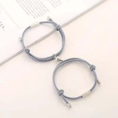 

New 2 Pcs Matching Mutual Attraction Eternal Magnetic Couples Bracelets  Friendship Bracelets for Best Friend, Picture