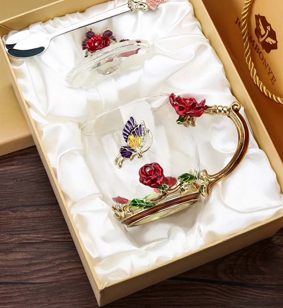 

Ready To Shipping Handmade Tea Cup Box, Red/blue