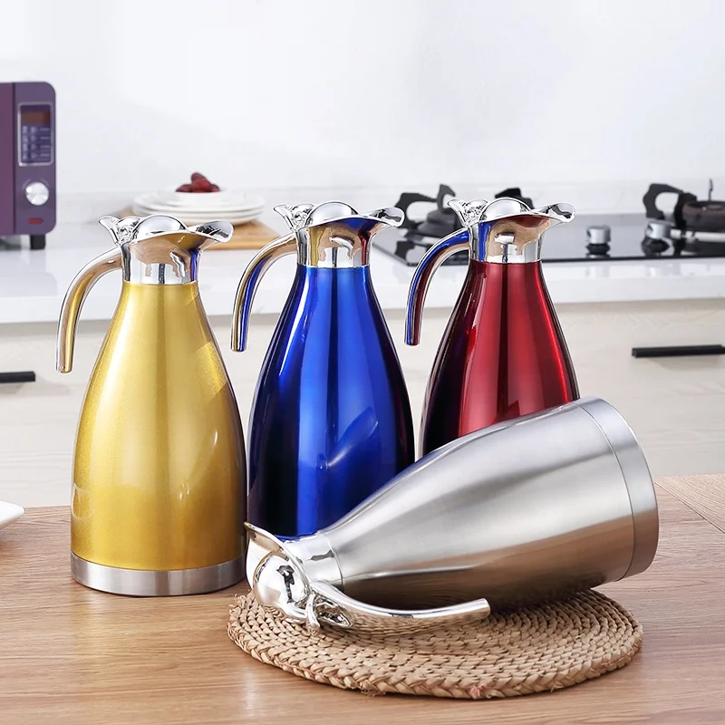

stainless steel coffee pot Double insulation Thermos for tea Heat insulation coffee maker pot Outdoor Thermos