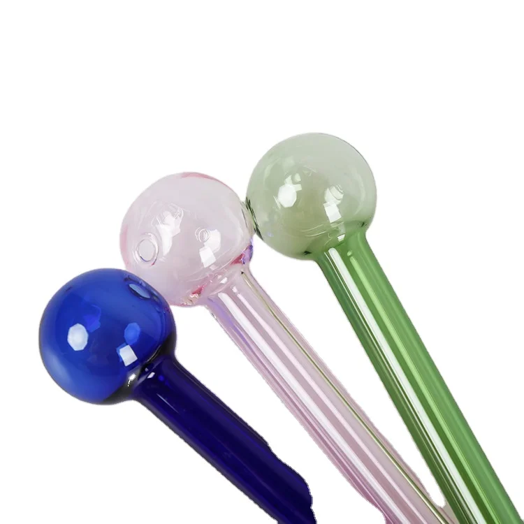 

Wholesale 6 inch color round glass pipette cigarette round glass pipe smoking accessories, Transparent