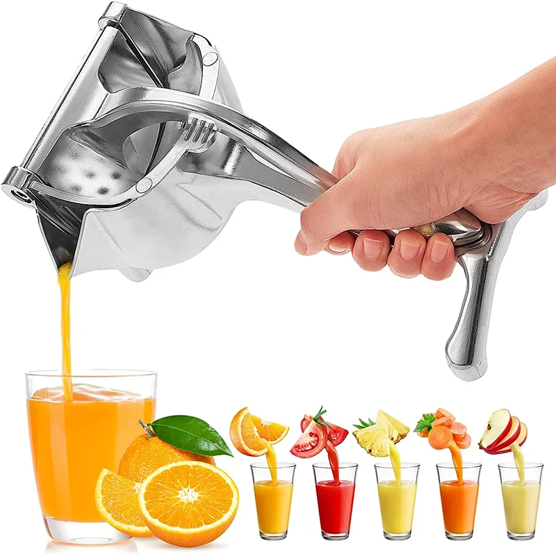 

D19 Wholesale Home Small Stainless steel hand Press Manual Fruit Juicer Lemon Blender Fruits Machine Portable Manual Juice