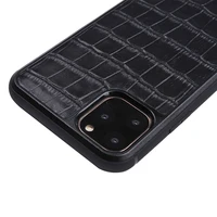 

Wholesale Crocodile Pattern Genuine Leather Back Cover Phone Case for iPhone 11 Luxury case for iPhone11 max leather cover