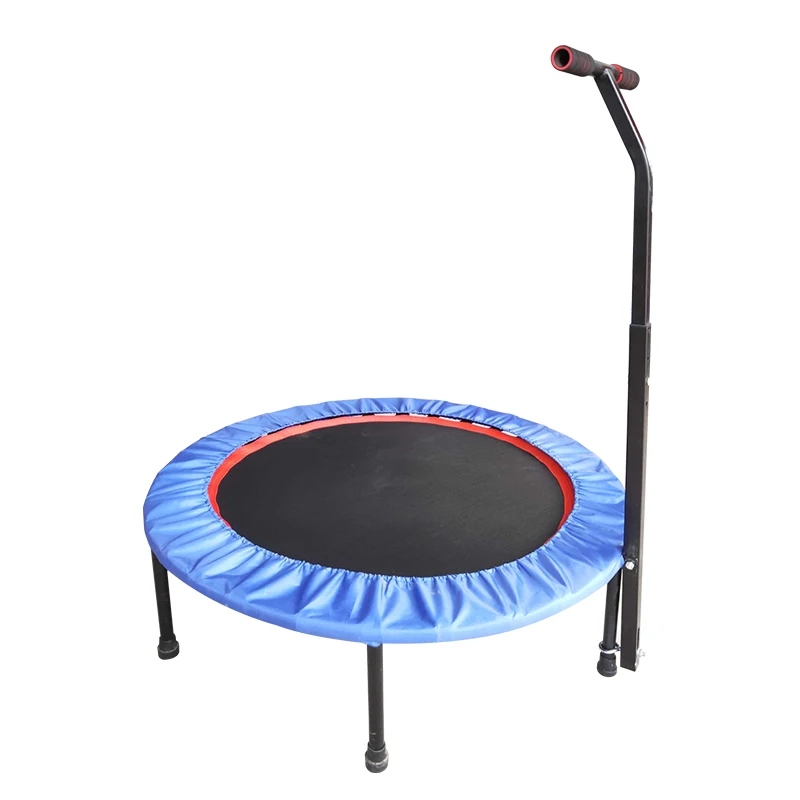 

SOUING 2021 Best quality jumping trampoline kids mini trampoline fitness tramploline with handle for home use, Red