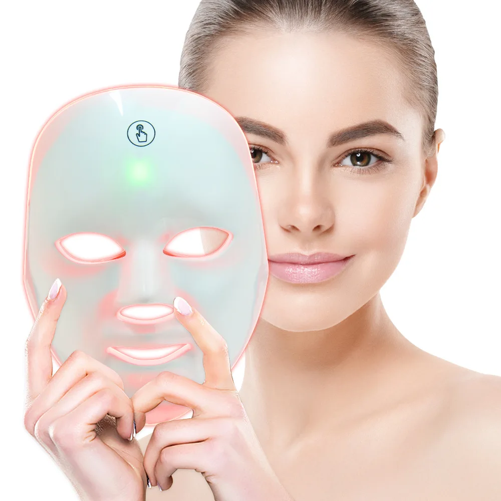

usb wireless rechargeable 7 Colors PDT Photon Light Beauty Therapy Facial Skin Care LED Face Mask