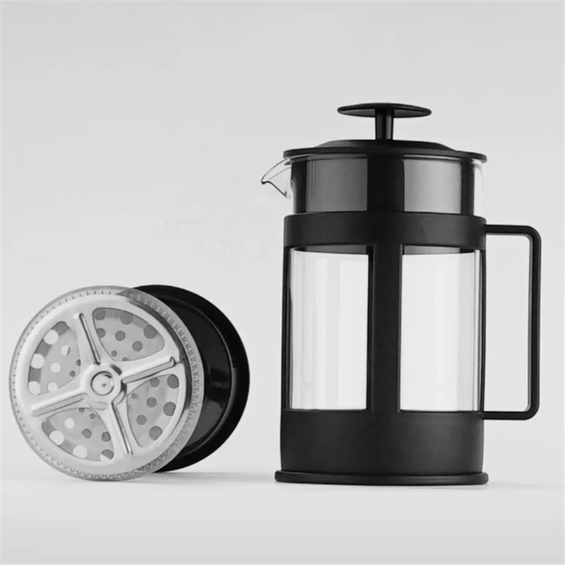 

Black 1000ml High Borosilicate Glass French Press 304 Grade Stainless Steel Coffee Maker