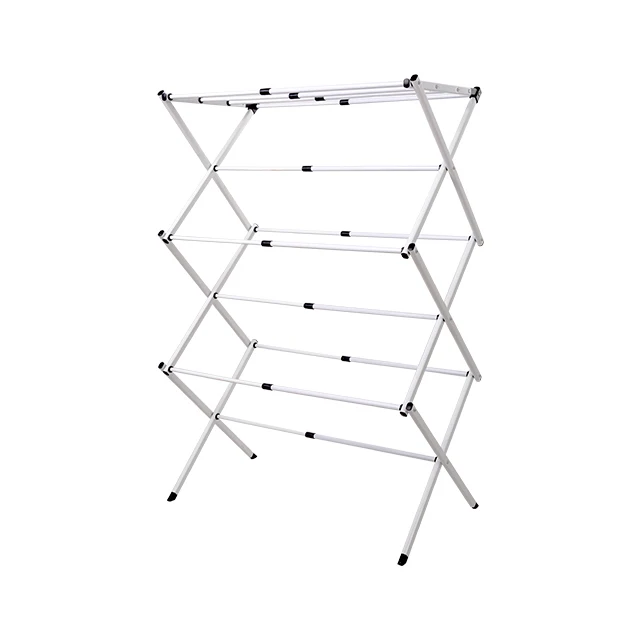 

Foldable Clothes Drying Rack Rolling Collapsible Laundry Storage Hangers For Cloths Stand Indoor Outdoor Dryer Stand Hanger, White(optional)