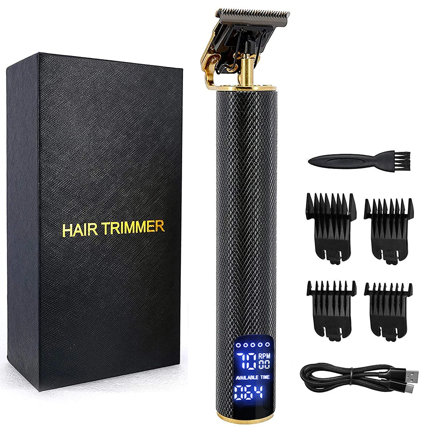 
Professional Electric Hair ClipperRechargeable Cordless Haircut Machine LCD Portable Barber Trimmer 
