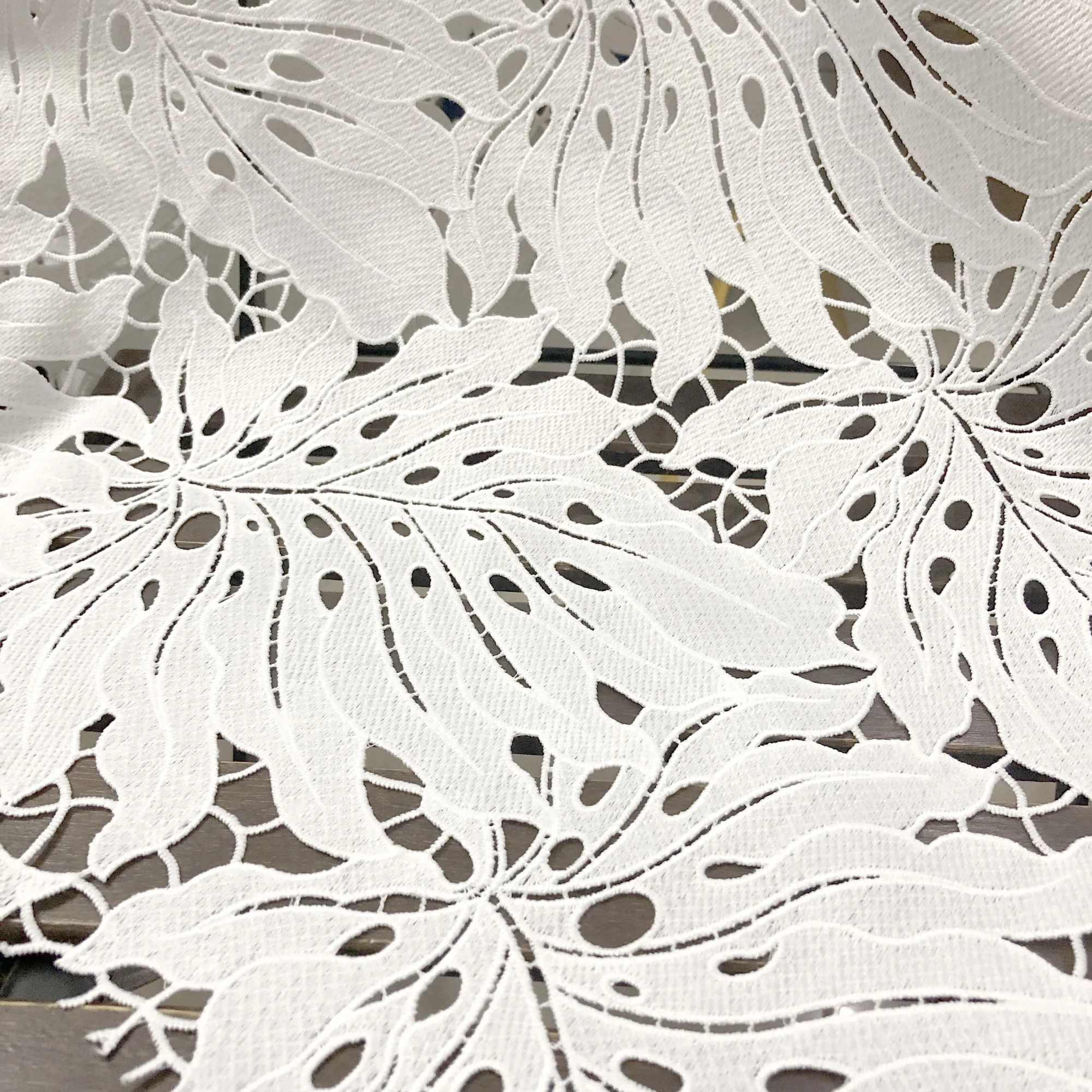 

Quality African Cord lace Fabric Water Soluble leaves Guipure Dress lace Fabric, Accept customized color