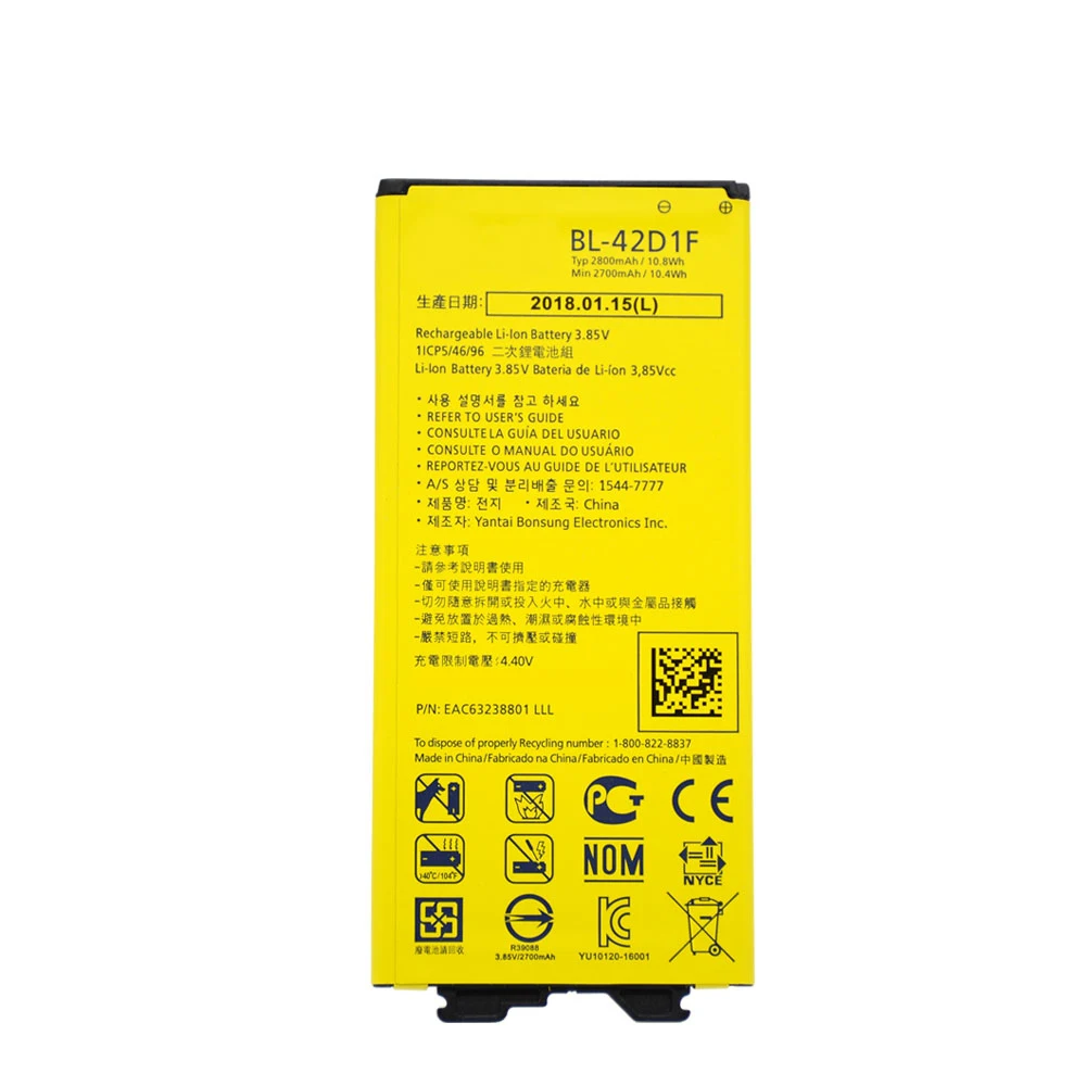 

Genuine Replacement mobile phone Battery 2800mAh BL-42D1F For LG G5 VS987 US992 H820 H840 H850 H830 H831 H868