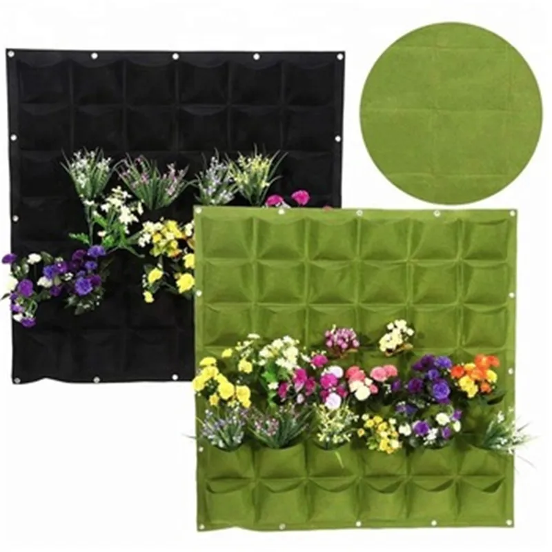 

42pocket Vertical Garden Planter Living Wall Hanging Planter Vertical Growing Bags, Black or green