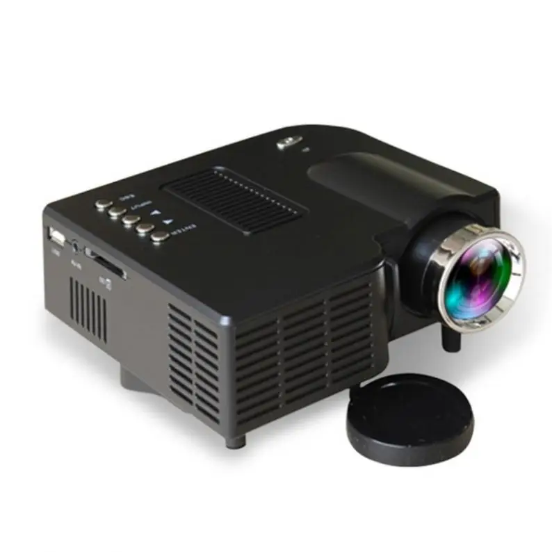 

Mini Led Home Theater Pocket Video Mobile Phone UC28C Projector, Black/white