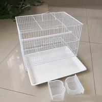 

KL-400 40x28x32cm White Iron Wire Welded Folding Cage Pigeon Painted Bird Parrot Breed Cages Canary Aviary Bird House