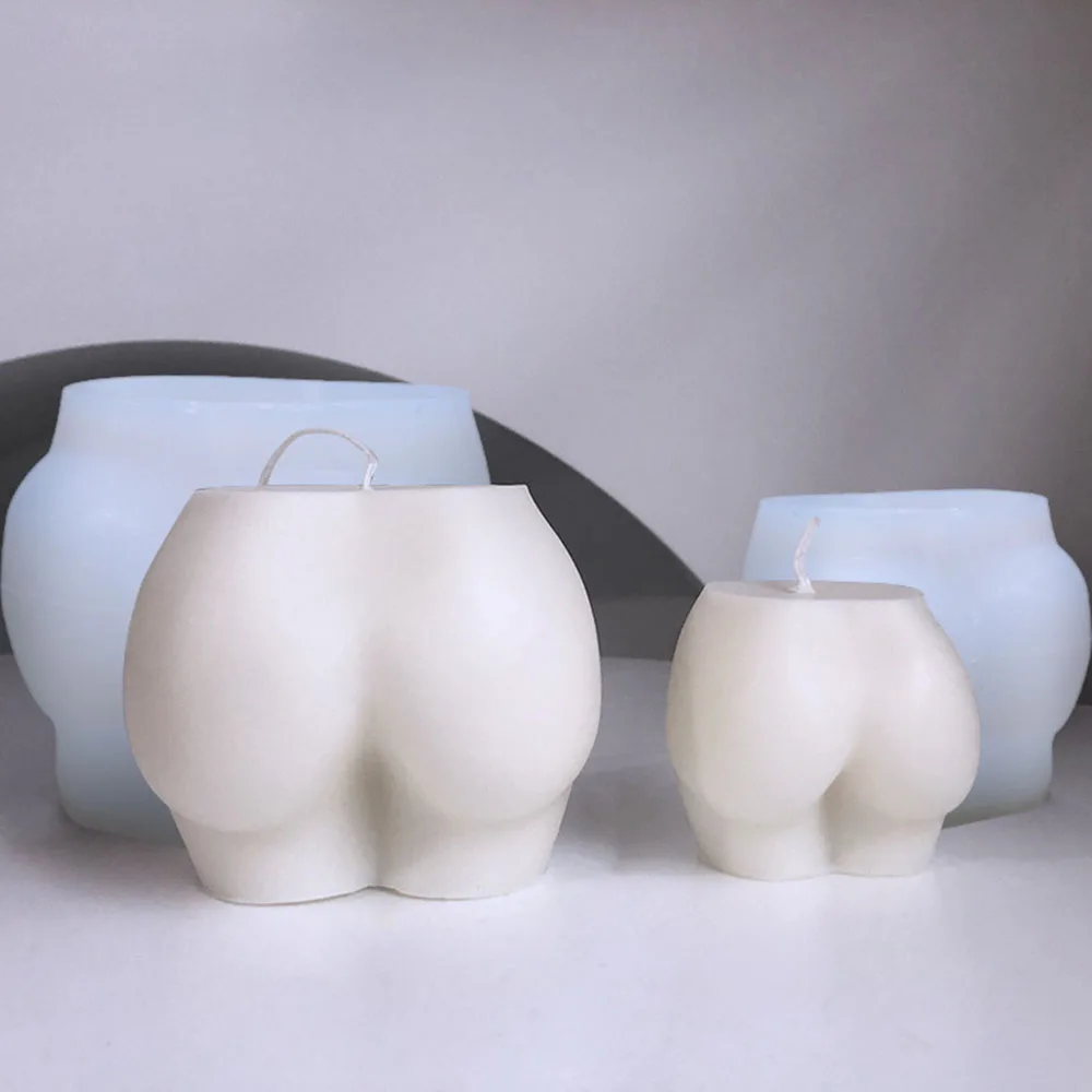 

Large Size Female Body Candle Mold Butt Female Chest Decoration Candle Silicone Mould Body Big Ass Hip Shape Soap Wax Mold