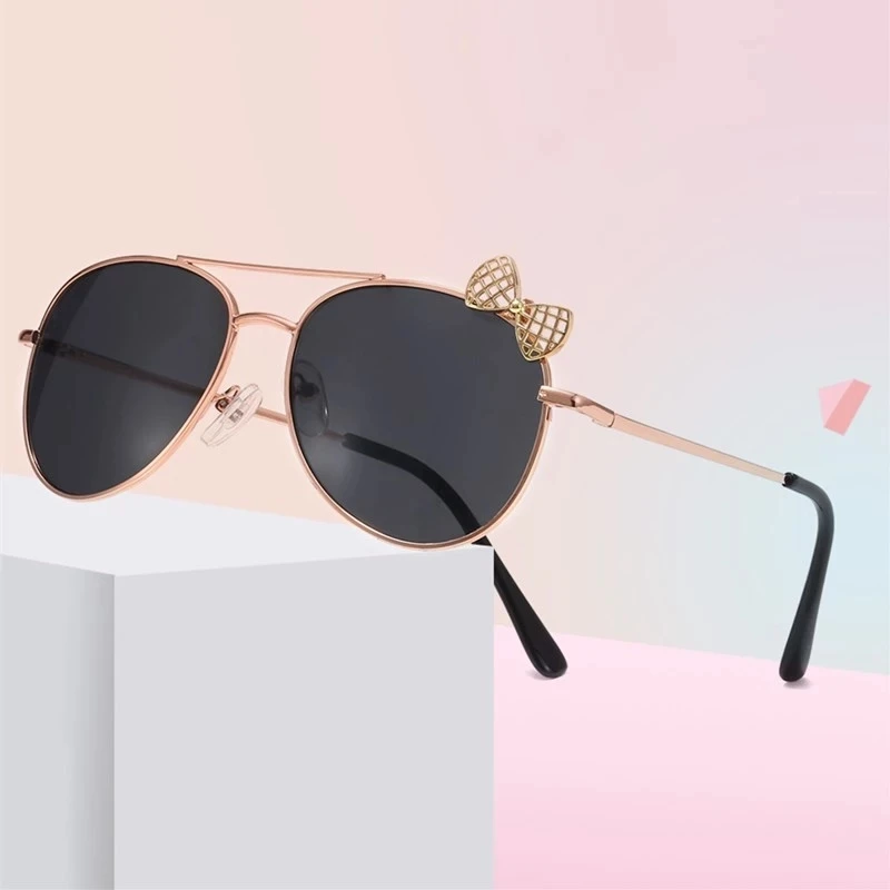 

Fashion Girls Bow Sunglasses Metal Frame Kids Glasses Children Outdoor Party Eyewear Cute Style Sun Glasses, Colors