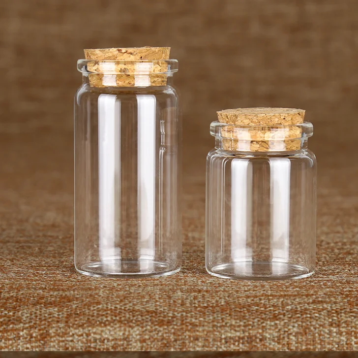 

Borosilicate glass storage jar with bamboo lid for tube shaped glass storage jar for glass spice jar with wooden lid, Clear