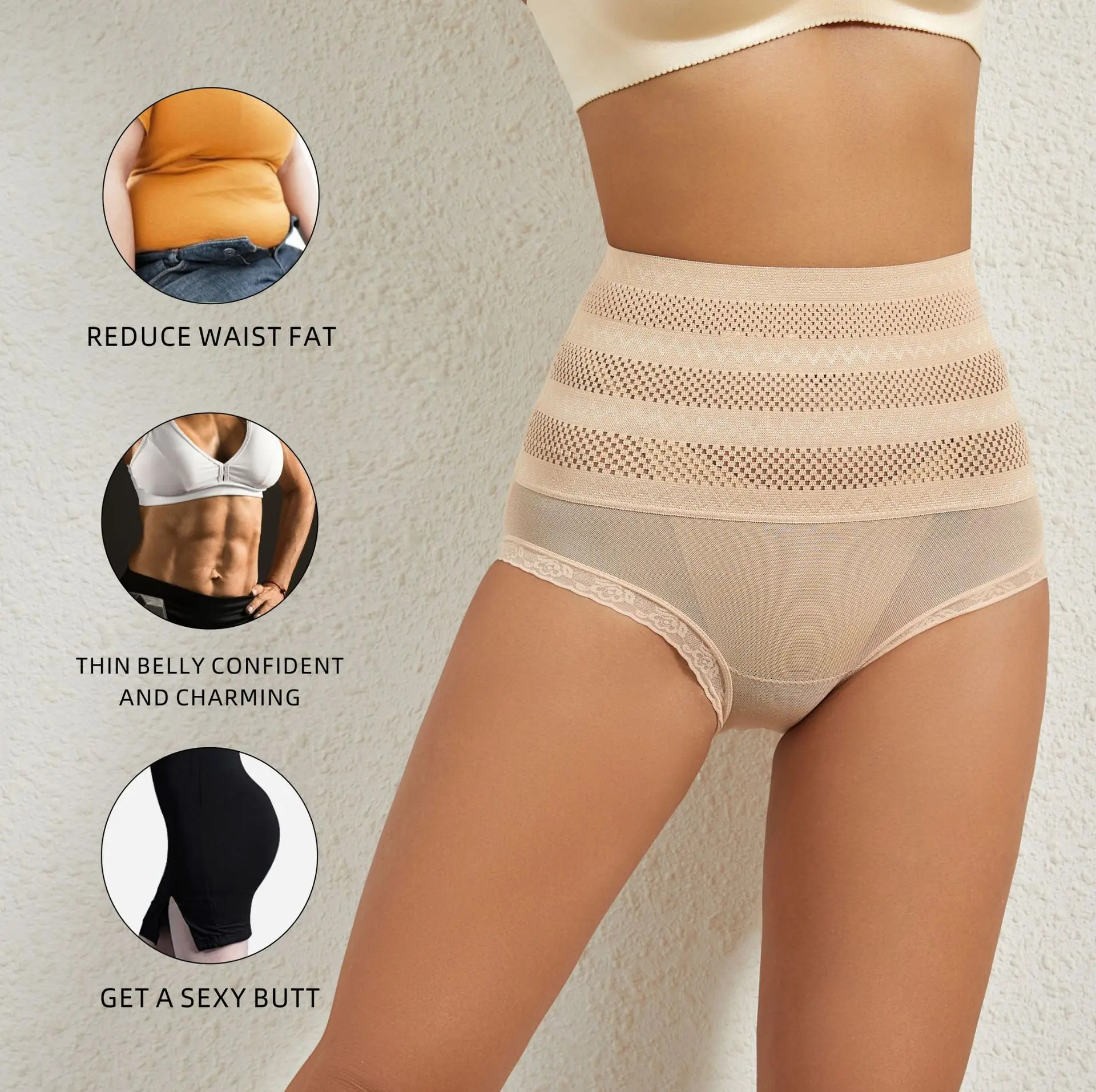 

New Corset Plus Size High Waist Women Breathable Tummy Control Pants Postpartum Body Shaping Butt Lift Briefs Underwear