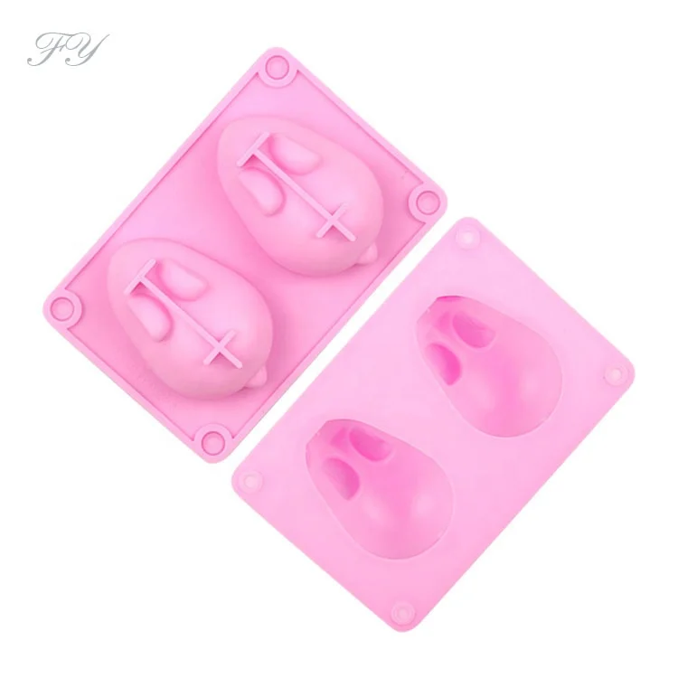 

Wholesale Custom 2 Even Rabbit Mousse Cake Mould Food Grade Silicone Jelly Mould DIY Baking Mould