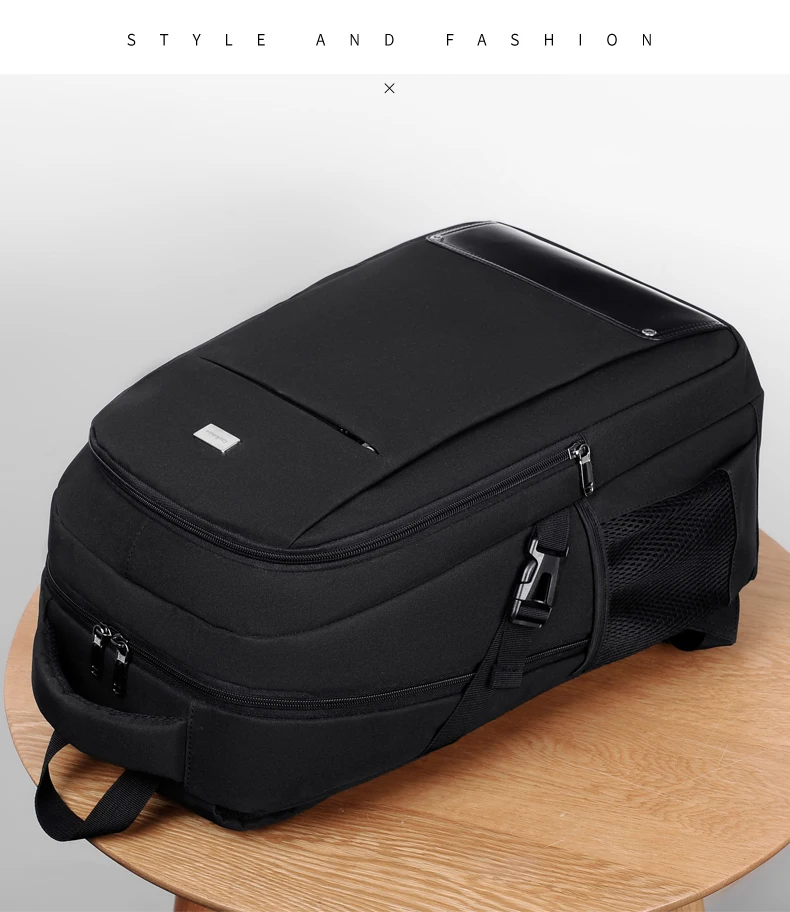 

OMASKA backpack outdoor travel business designer smart backpacks, Black