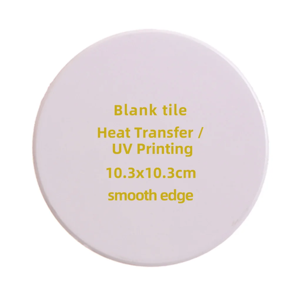 

Free samples round shape blank tile sublimation cup coaster with custom design for sale