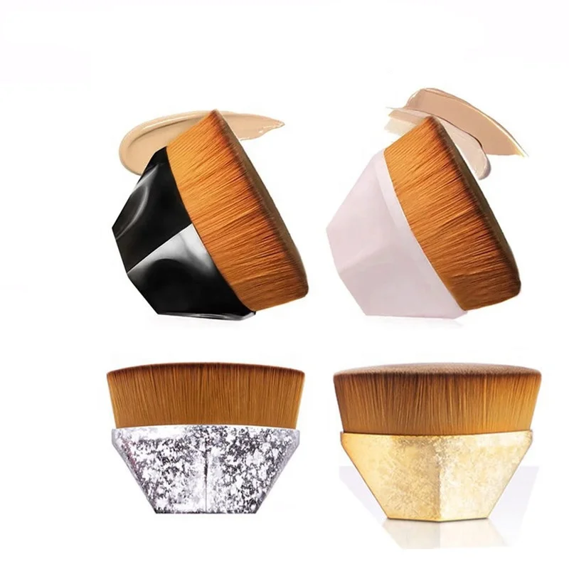 

Synthetic flat oval foundation brush special body face foundation brush, Black or customized
