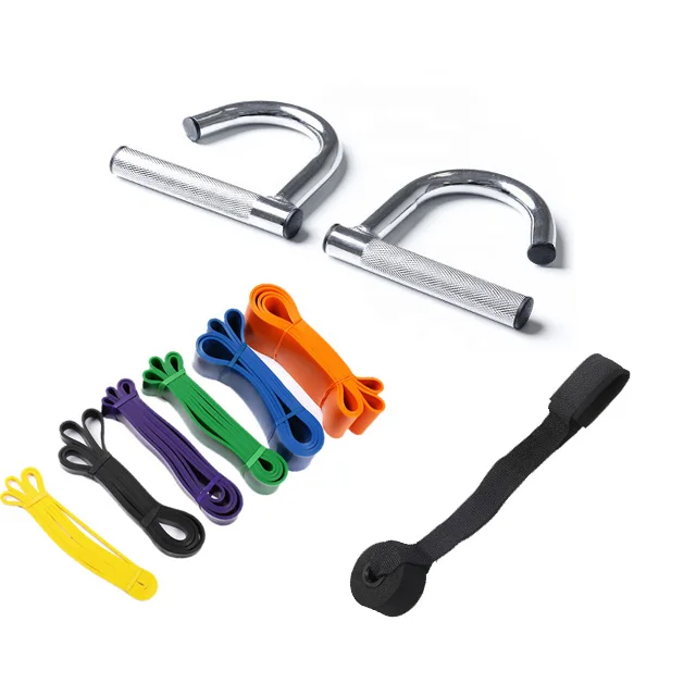

Fitness Latex Strength Exercise Resistance Band with Chromed Handle sets