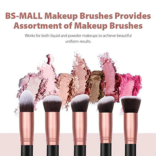 
14pcs black and gold Kabuki Synthetic hair Cosmetics Makeup brush Set 