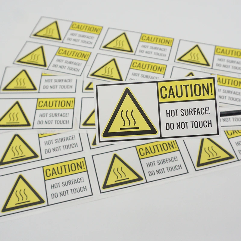 

Custom Private Electronic INdustrial Attention Waterproof Square Label Pet Adhesive Danger Product Logo Sticker for Caution