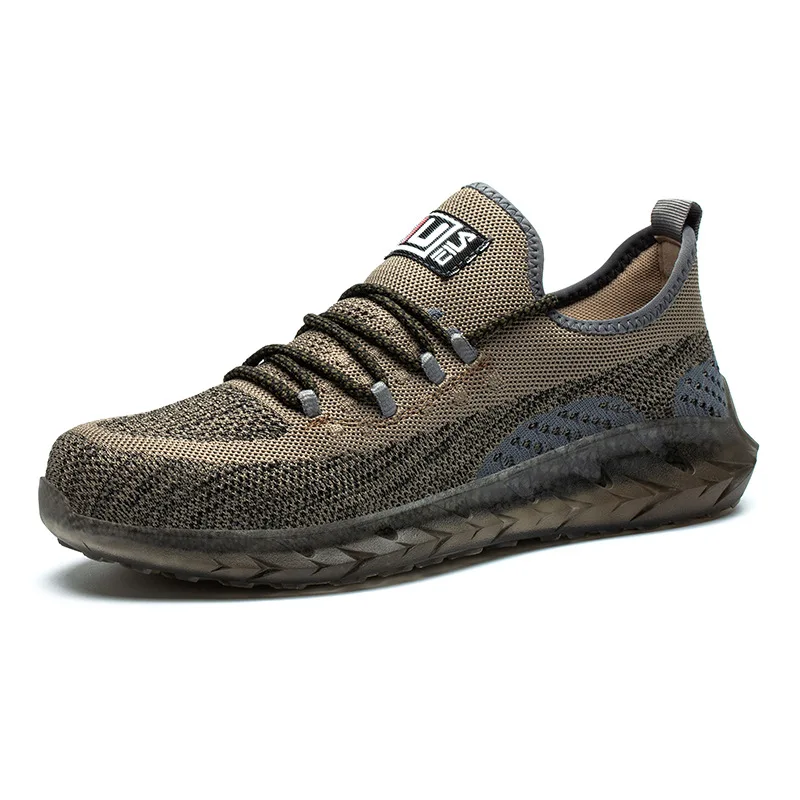 

Work Safety Boots Men Women Work Shoes Anti-Puncture Work Sneakers Anti-Slip Steel Toe Industrial Shoe Men Safety Shoes, Black brown