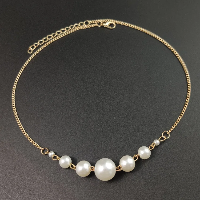 

High quality popular women fashion accessories gold chain pearl pendant necklace