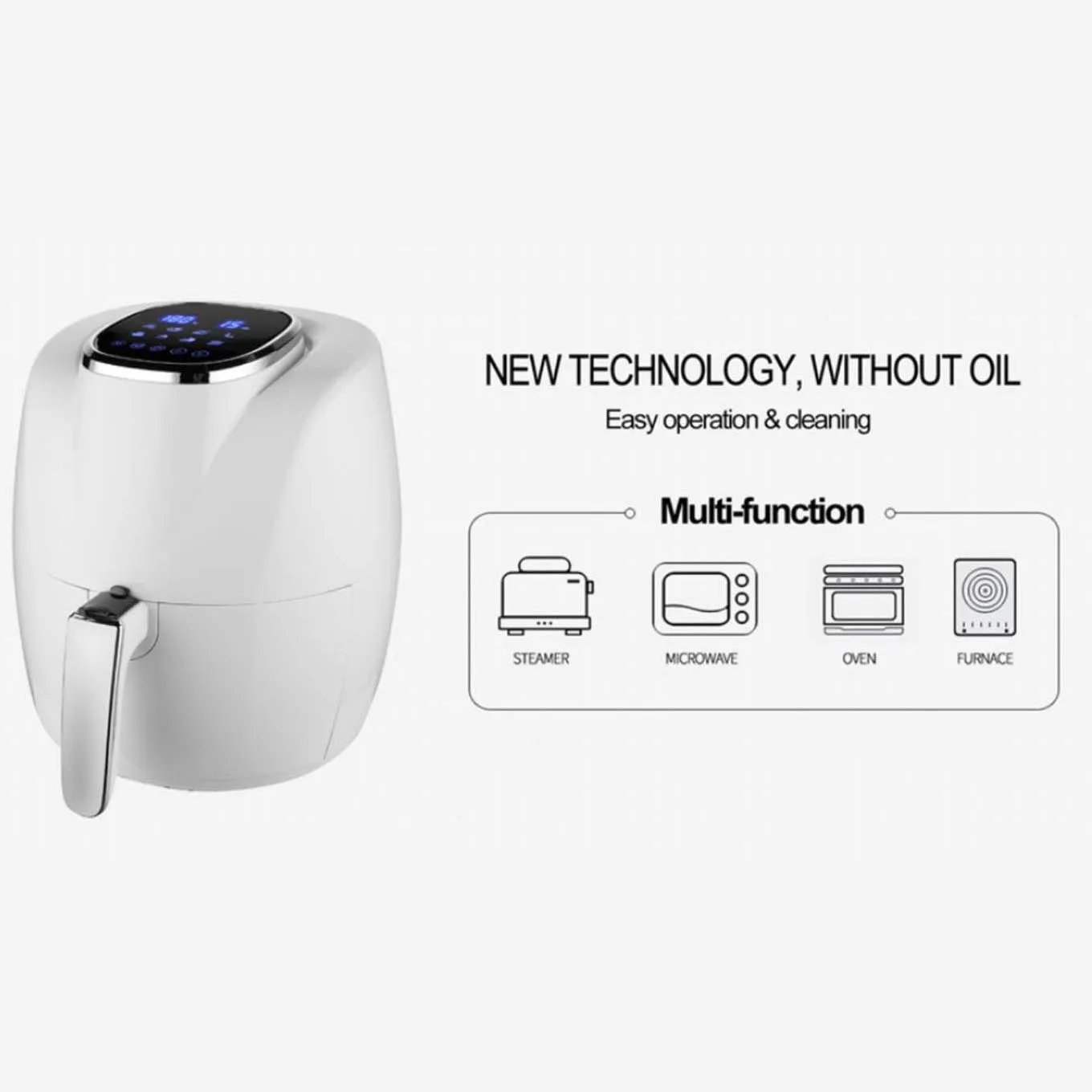New Deluxe Electric Air Fryer Hb819d3.5l/4.5l/5l Multifunction Lcd/led